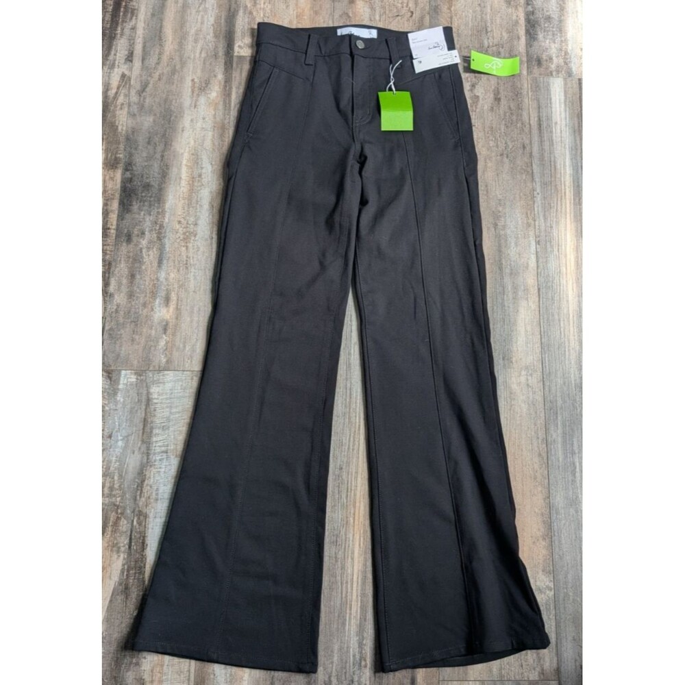 NWT NEW Sam Edelman Women's Bay Flare Trouser Pants Women's 27 X 32.5 Black $99